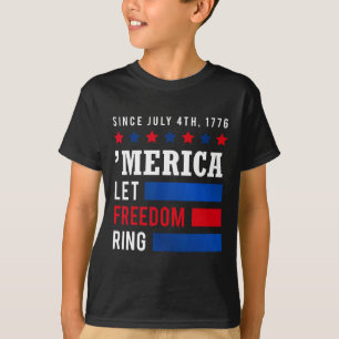 Camiseta Dia 4 de julho América Bandeira Americana Deixe An