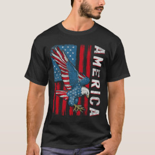 Camiseta Dia 4 de julho da Independência da Bandeira Americ