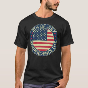 Camiseta Dia 4 de julho Dia da Independência EUA Bandeira P