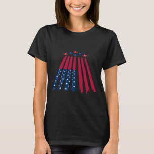 Camiseta Dia 4 de julho Dia da Independência Voo de Bandeir