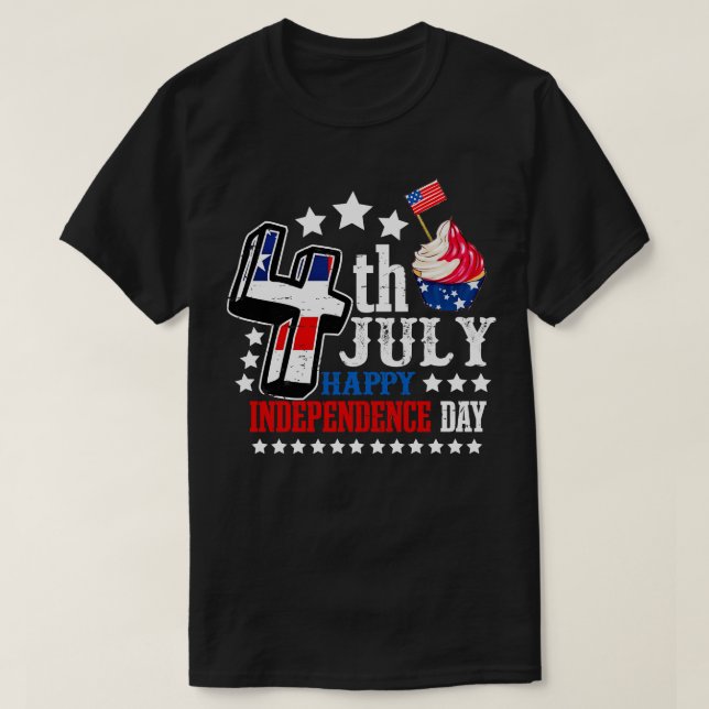 Camiseta Dia 4 de julho Feliz Dia da Independência (Frente do Design)
