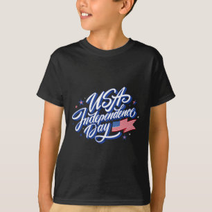 Camiseta Dia 4 de julho Independência Estados Unidos Bandei