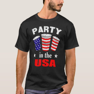 Camiseta Dia 4 de julho Independência Homens Americanos Fa