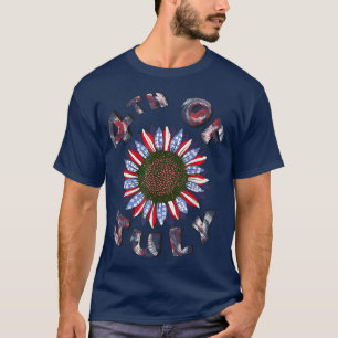 Camiseta Dia 4 de julho Tie Dye Sunflower Day