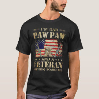 Camiseta Dia Americano de Bandeira Veteranos Eu sou um Pai