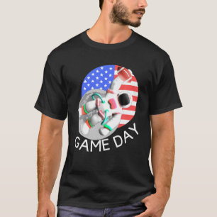 Camiseta Dia Americano do Jogo de Futebol T, Astronauta de