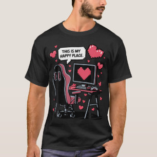 Camiseta Dia Anti-San Valentão Divertido Jogo de Vídeo para