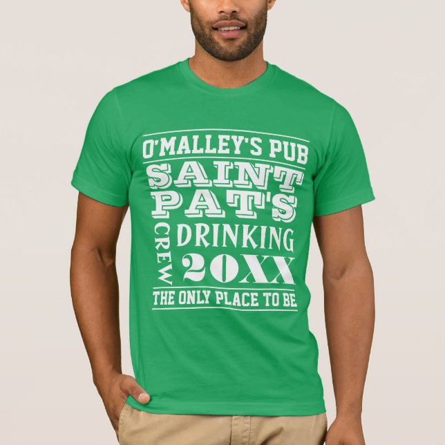 Camiseta Dia bebendo personalizado do St. Patricks da (Frente)