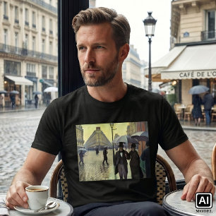 Camiseta Dia Chuvoso na Rua de Paris por Gustave Caillebott