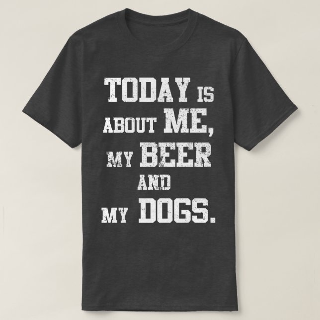 Camiseta Dia Com Cães E Cerveja- 844 (Frente do Design)