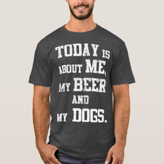 Camiseta Dia Com Cães E Cerveja- 844
