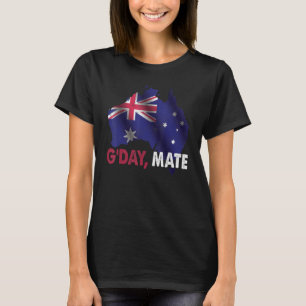 Camiseta Dia Companheiro Bom Mapa da Terra Australiana Band