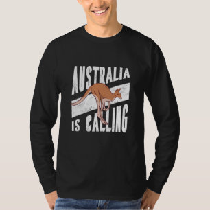 Camiseta Dia da Austrália Canguru Australiano Retro Feliz R