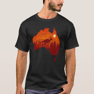 Camiseta Dia da Austrália Canguru Australiano Vintage