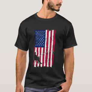 Camiseta Dia da Bandeira Americana de Pesca Patriótica 4 de