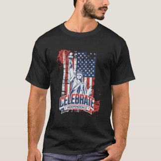 Camiseta Dia da Bandeira Americana Memória História Inspira