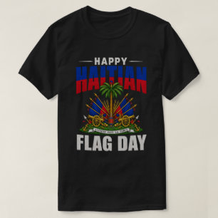 Camiseta Dia da Bandeira Haitiana Orgulho Haitiano Design