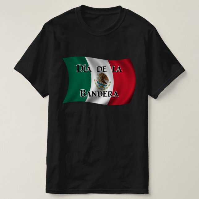 Camiseta Dia da Bandera (Bandeira do México) (Frente do Design)
