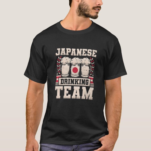 Camiseta Dia da Cerveja da Equipe de Bebendos Japonesa (Frente)