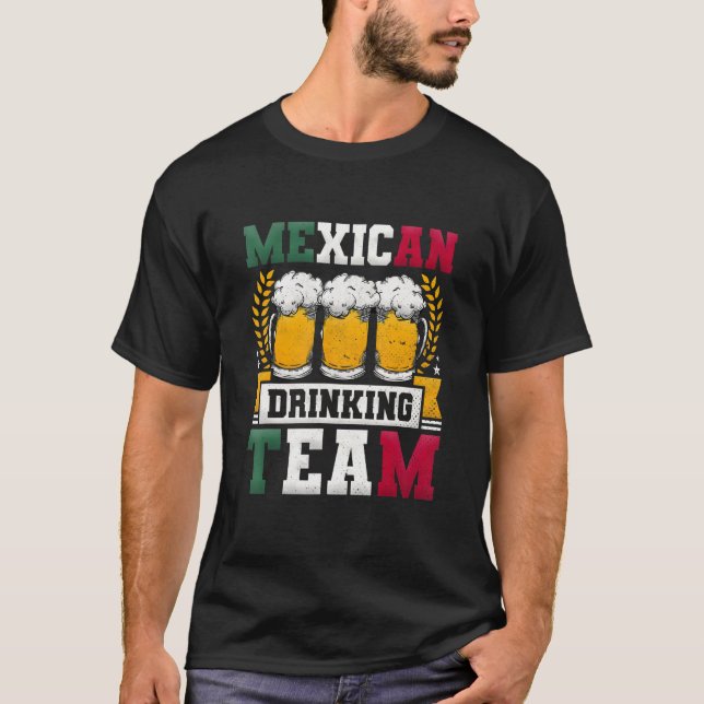 Camiseta Dia da Cerveja da Equipe de Bebendos Mexicana (Frente)