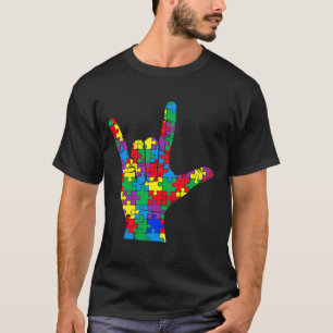 Camiseta Dia da Consciência Criança Autista Símbolo de Amor