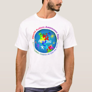 Camiseta Dia da consciência do autismo do mundo