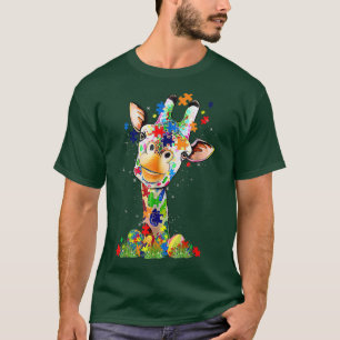Camiseta Dia da Consciência do Autismo no Mundo da Girafa p