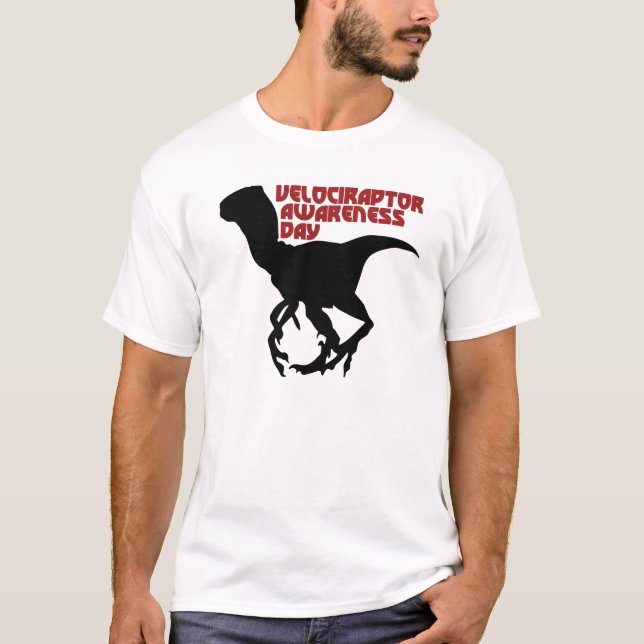 Camiseta Dia da Consciência do Velociraptor (Frente)