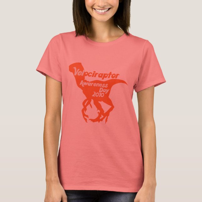 Camiseta Dia da Consciência do Velociraptor (Frente)