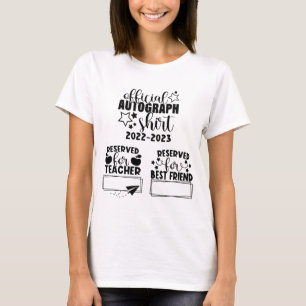 Camiseta Dia Da Escola Ano 2022-2023 Graduação De Autográfi