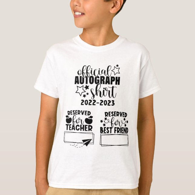 Camiseta Dia Da Escola Ano 2022-2023 Graduação De Autográfi (Frente)