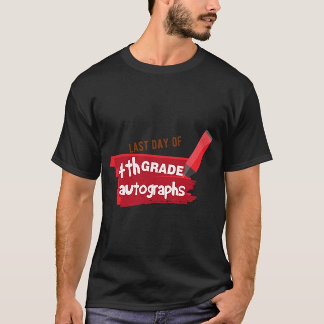 Camiseta Dia da Escola Autografo Elementar Estudo do 4º Gra (Frente)