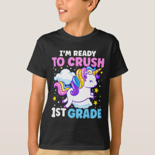 Camiseta Dia da Escola Estou Pronta para Esmagar 1rua de Gr