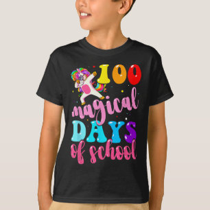 Camiseta Dia Da Escola Unicórnio 100 Dias Mágicos Professor