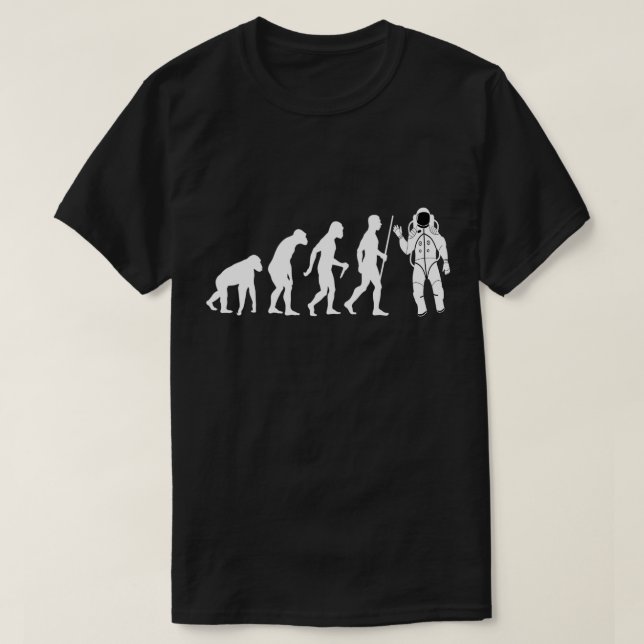 Camiseta Dia da Evolução do Astronauta Humano (Frente do Design)
