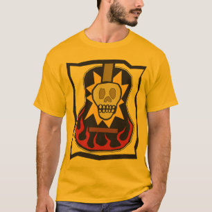 Camiseta Dia da guitarra inoperante do crânio