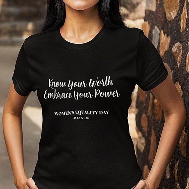 Camiseta DIA DA IGUALDADE ENTRE MULHERES Negras na moda (Criador carregado)
