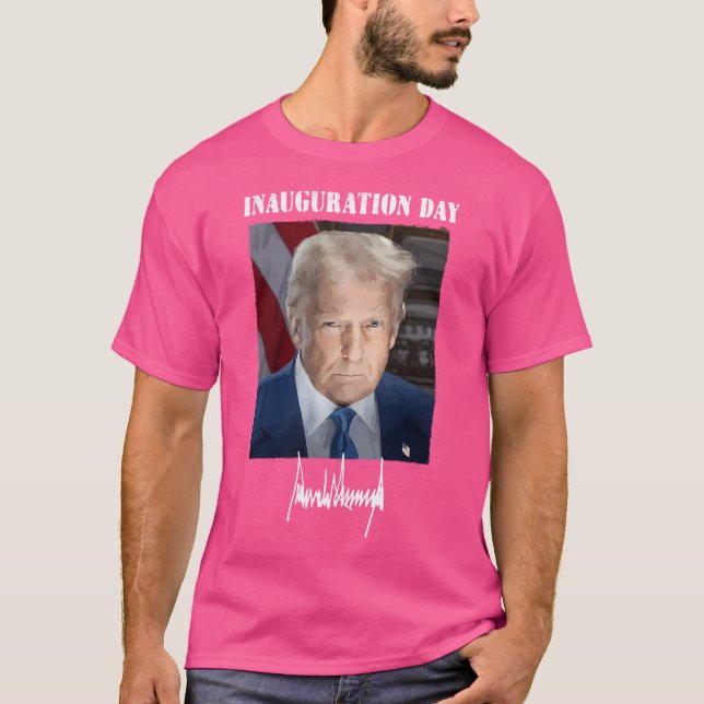 Camiseta Dia da Inauguração 2025 Donald Trump Presidencial  (Frente)