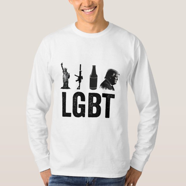 Camiseta Dia da Inauguração da Cerveja das Armas LGBT (Frente)