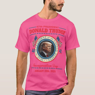 Camiseta Dia da Inauguração do Presidente Donald Trump 20 d