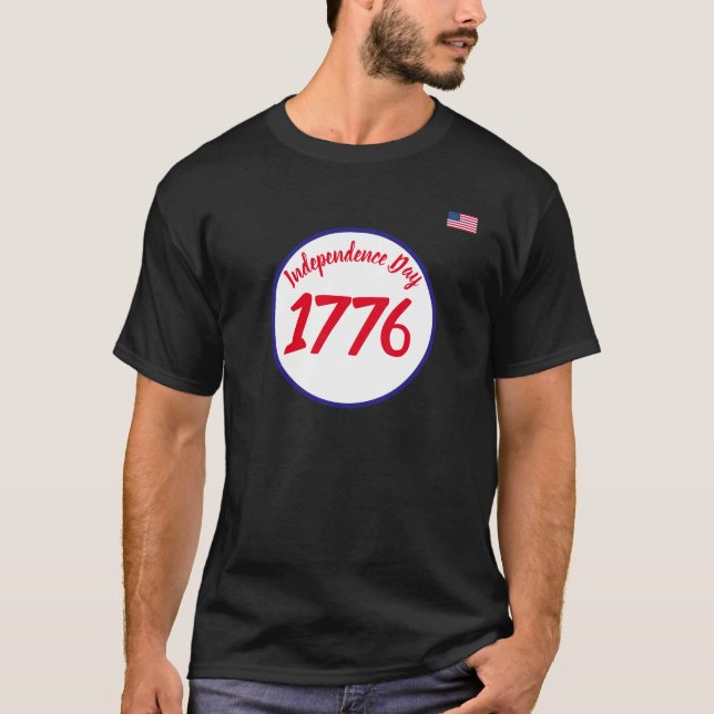 Camiseta Dia da Independência 1776 T-Shirt (Frente)