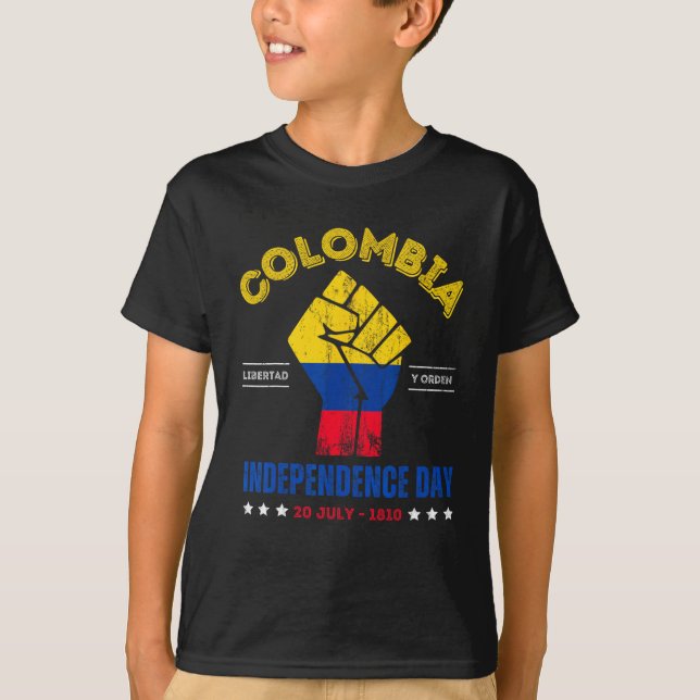 Camiseta Dia da Independência 1810 República da Colômbia 20 (Frente)
