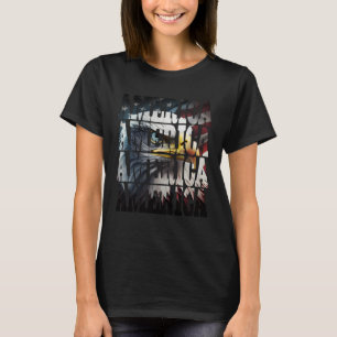 Camiseta Dia da Independência 4 de julho Bandeira Americana