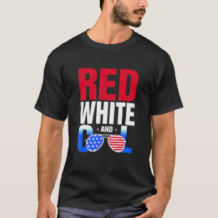 Camiseta Dia da Independência 4 de julho Vermelho Branco Le