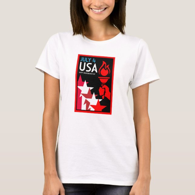 Camiseta Dia da Independência Americana (Frente)