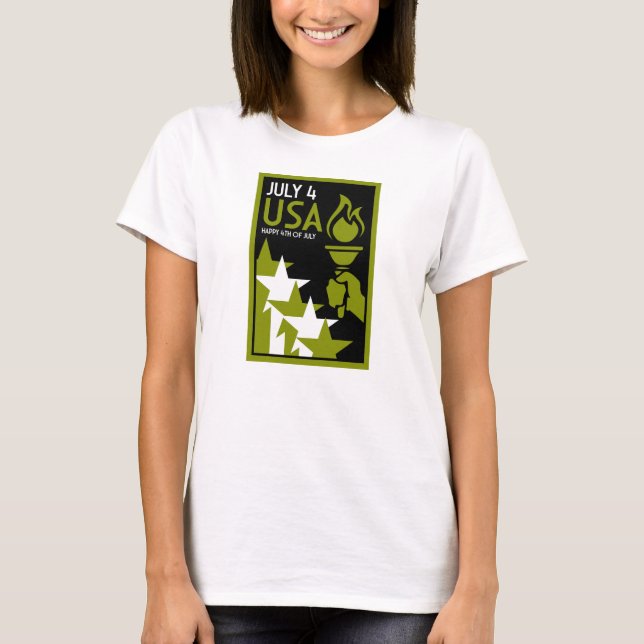 Camiseta Dia da Independência Americana (Frente)