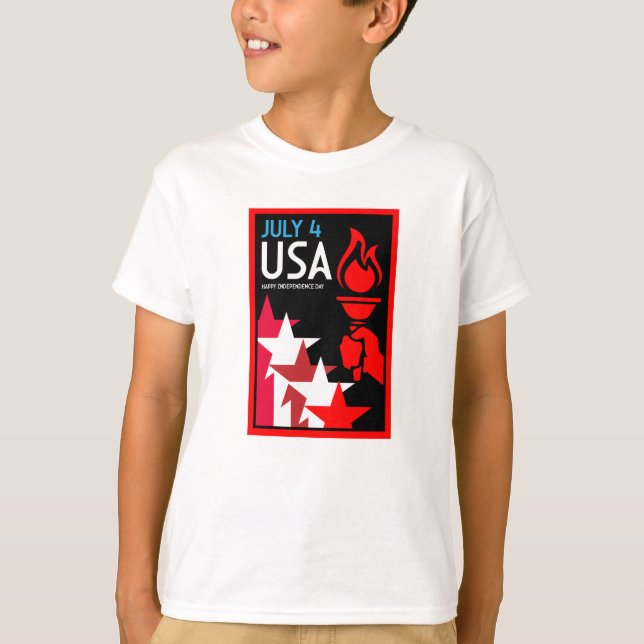 Camiseta Dia da Independência Americana (Frente)