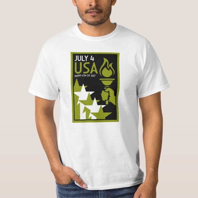 Camiseta Dia da Independência Americana (Frente)