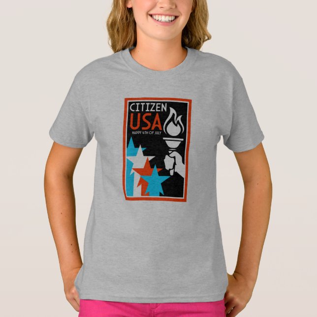 Camiseta Dia da Independência Americana (Frente)