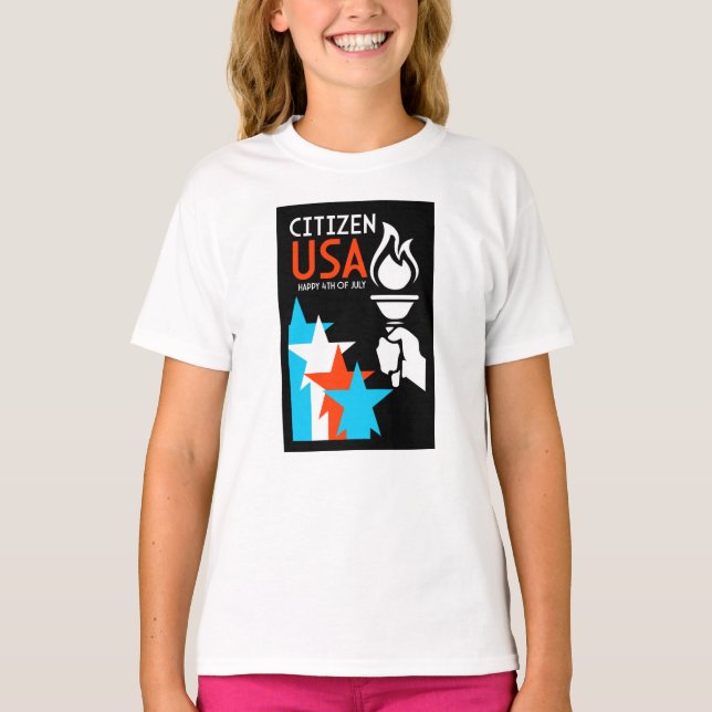 Camiseta Dia da Independência Americana (Frente)